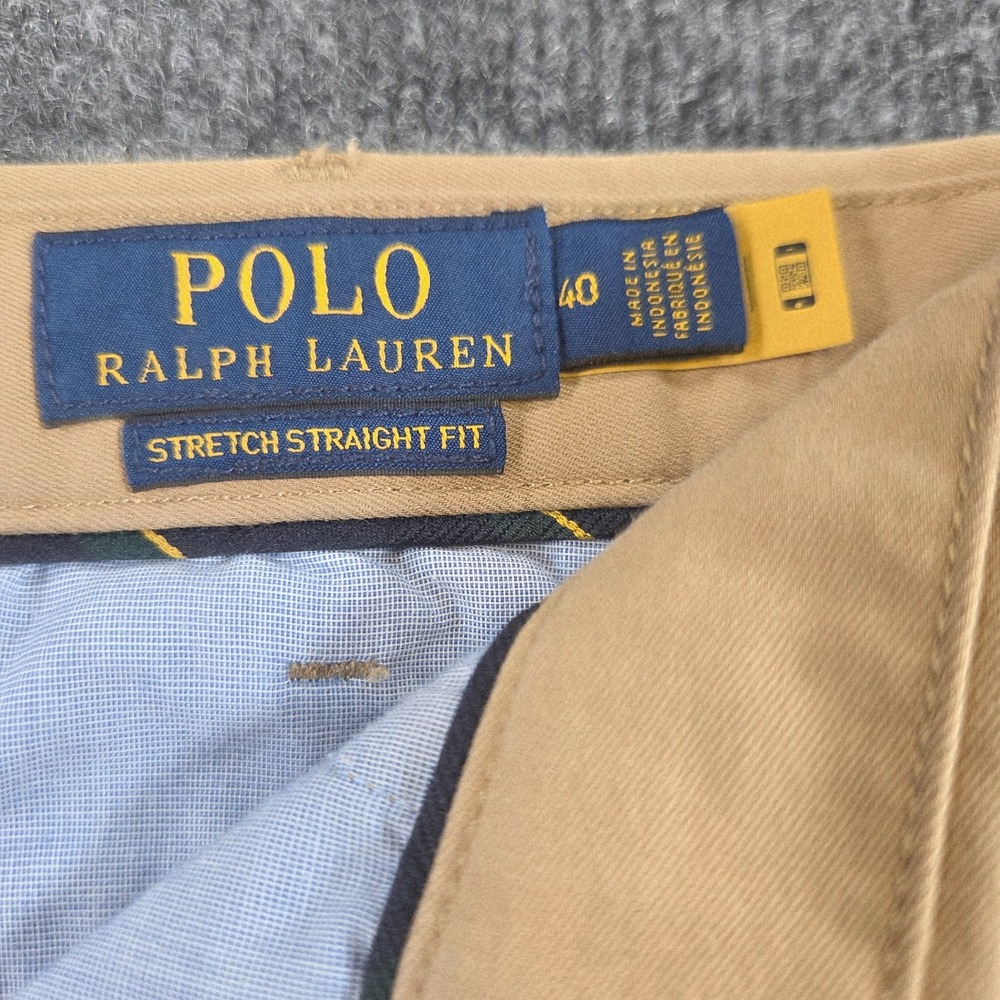 Polo Ralph Lauren Mens 40 Khaki Stretch Straight Fit Chino Shorts - Picture 3 of 15